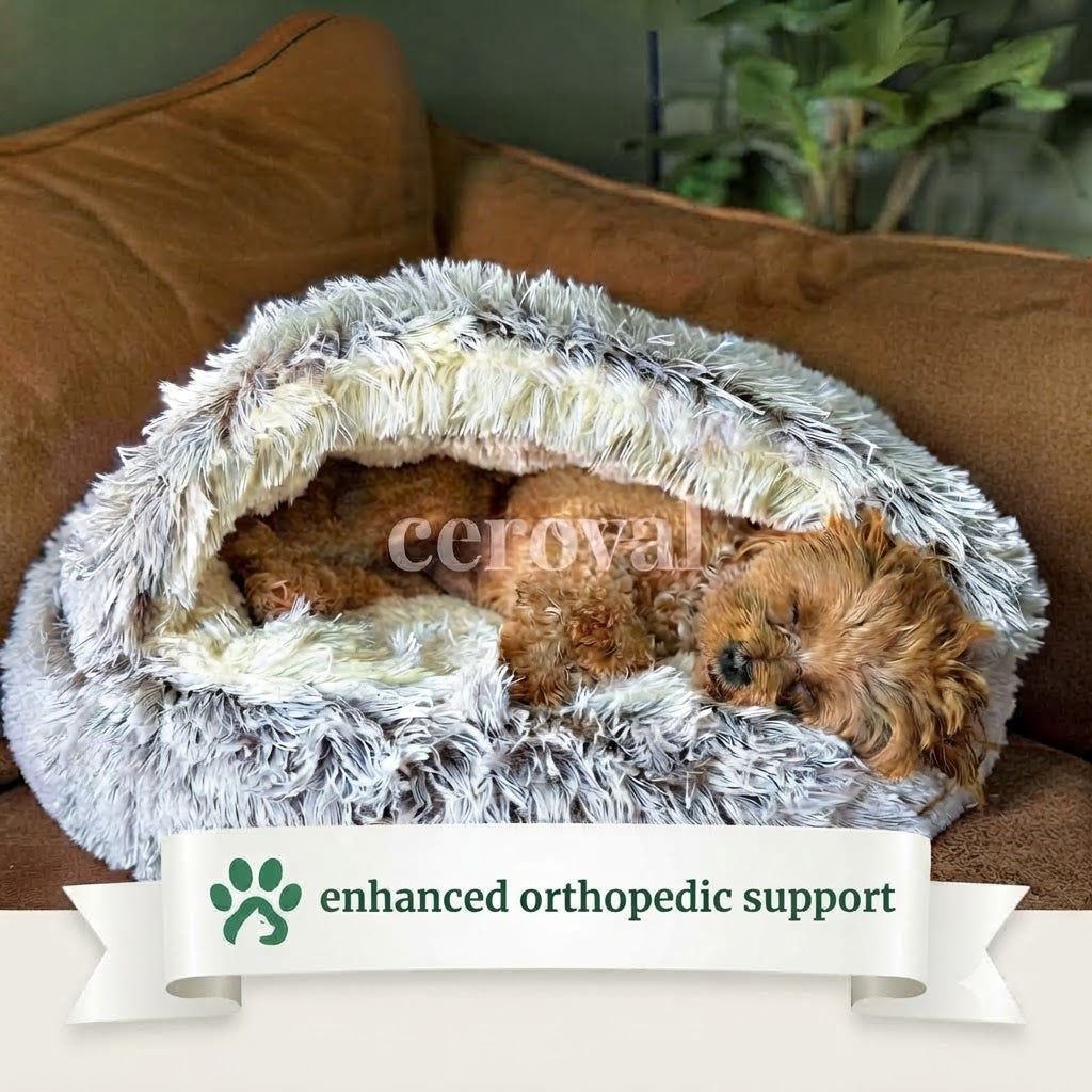 Cerolux™ - Calming Cozy Cocoon Pet Bed