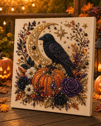 Cerolux™ - Halloween Pearl Art DIY Kit – Turn Tiny Pearls into Spooky-Cute Magic (Size:7.87in*7.87in)